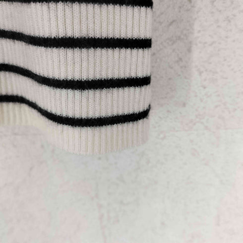 セルフォード CELFORD ウォッシャブル カリグラフィー刺繍シルク混リブニットプルオーバー レディース ONE