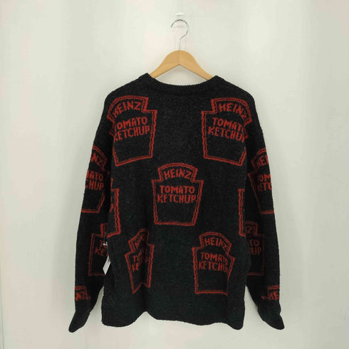 フリークスストア FREAKS STORE HEINZ 総柄 クルーネック 厚手 ニットセーター メンズ M