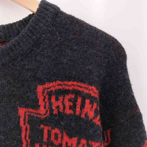 フリークスストア FREAKS STORE HEINZ 総柄 クルーネック 厚手 ニットセーター メンズ M