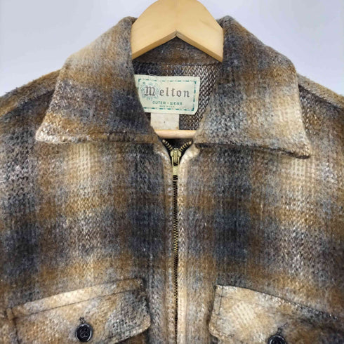 メルトン melton 70s USA製 オンブレチェック CPOジャケット メンズ import:M