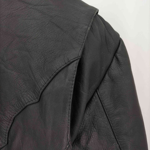 FORCE Thinsulate ライナー付き ボタンダウン ウエスタン レザージャケット メンズ 10