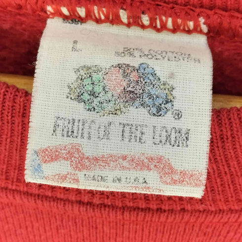 フルーツオブザルーム FRUIT OF THE LOOM 80S USA製 パンダ プリント ラグランスリーブ クルーネックスウェット メンズ import:L
