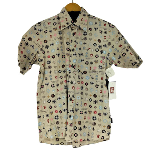 バーバリーブラックレーベル BURBERRY BLACK LABEL 総柄 S/S シャツ メンズ JPN:1