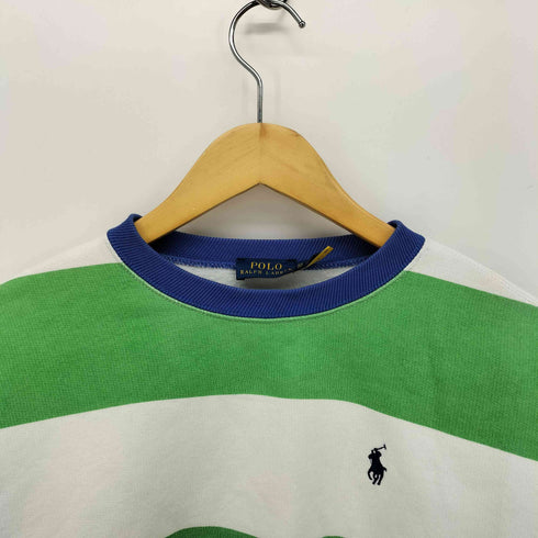 ポロラルフローレン POLO RALPH LAUREN ポニー刺繍 ボーダー 配色 クルーネックスウェット レディース import:XS