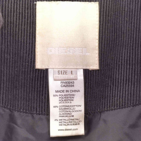 ディーゼル DIESEL ヨーク切り替え 中綿ベスト サイドジップデザイン メンズ import:L