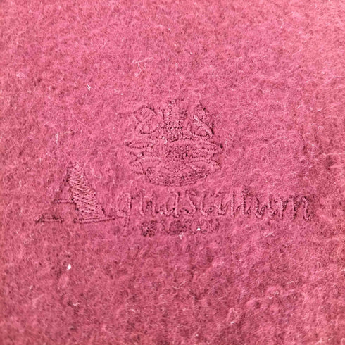 アクアスキュータム AQUASCUTUM ロゴ刺繍 カシミヤ100% フリンジマフラー レディース