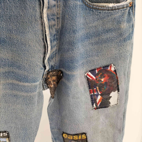 Levis USA製 501 カスタム バンド パッチ デニム パンツ メンズ W:34 L:32