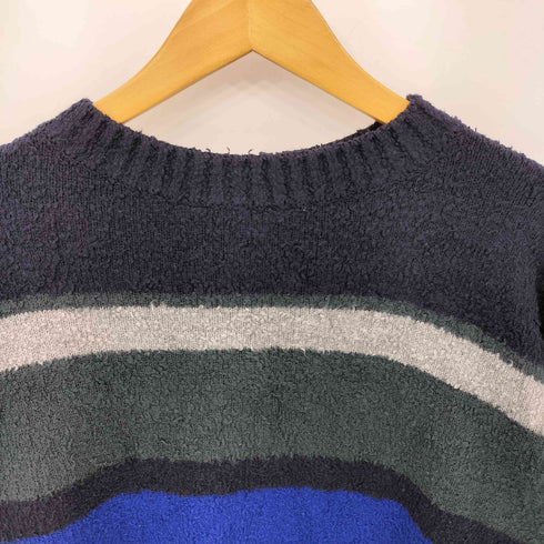 サカイ Sacai マルチカラー ボーダー クルーネック ニットセーター メンズ 2