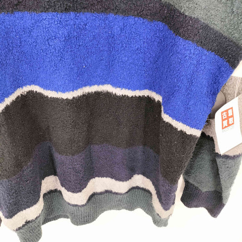 サカイ Sacai マルチカラー ボーダー クルーネック ニットセーター メンズ 2
