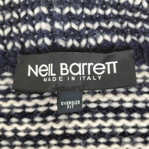 ニールバレット NEIL BARRETT イタリア製 ストライプ柄ニットカーディガン メンズ XXS