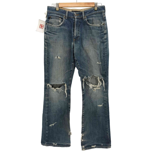 トミーヒルフィガー TOMMY HILFIGER クラッシュ ダメージ ストレート デニム パンツ メンズ 31/32