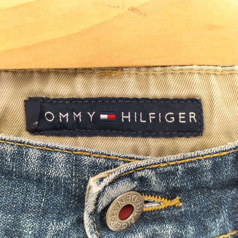 トミーヒルフィガー TOMMY HILFIGER クラッシュ ダメージ ストレート デニム パンツ メンズ 31/32