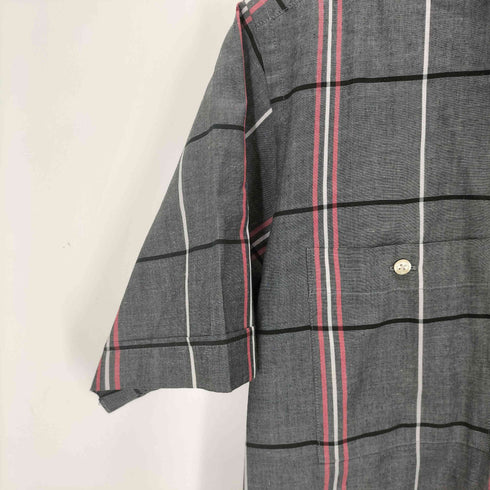 ピエールカルダン pierre cardin コットンポリ レギュラーカラーチェックS/S シャツ メンズ JPN:M
