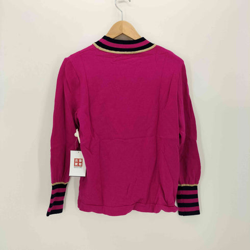 イヴサンローラン Yves Saint Laurent ロゴ刺繍 モックネック ウール ニット レディース import:M