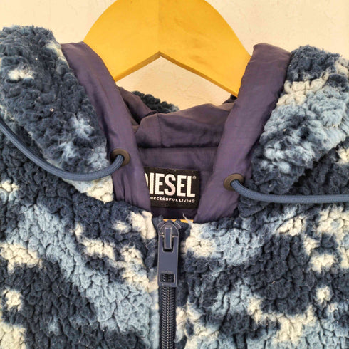 ディーゼル DIESEL カモ柄 中綿 フード ボアジャケット メンズ import:S