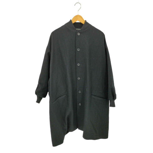 ヨウジヤマモト Yohji Yamamoto collections SHRINKED WOOL SERGE PADDED DRAPE COAT レディース 2