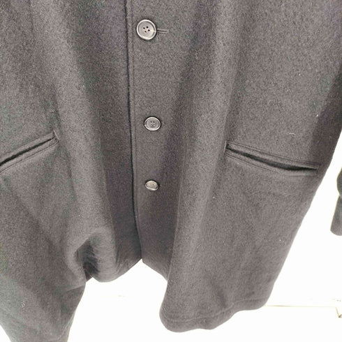 ヨウジヤマモト Yohji Yamamoto collections SHRINKED WOOL SERGE PADDED DRAPE COAT レディース 2