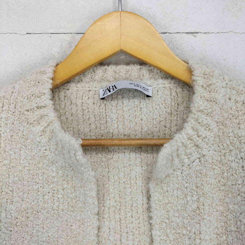 ザラ ZARA BOUCLE KNIT CARDIGAN レディース S