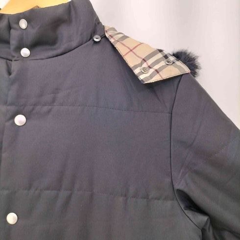 バーバリーロンドン BURBERRY LONDON 裏地ノバチェック フェイクファー 中綿 コート レディース 160A