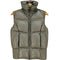 ラルフローレンブラックレーベル RALPH LAUREN BLACK LABEL シープレザー ハイネック ダブルジップ ダウンベスト レディース import:S