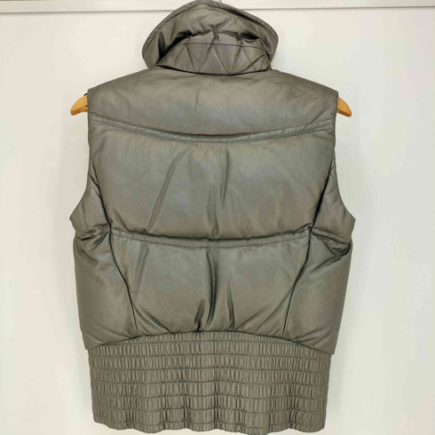 ラルフローレンブラックレーベル RALPH LAUREN BLACK LABEL シープレザー ハイネック ダブルジップ ダウンベスト レディース import:S