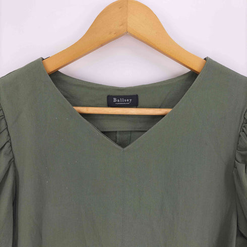 ボールジー BALLSEY ストレッチラチネ パフスリーブワンピース レディース JPN:36