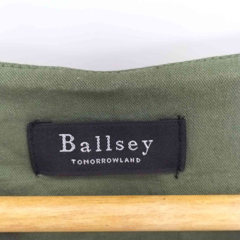 ボールジー BALLSEY ストレッチラチネ パフスリーブワンピース レディース JPN:36