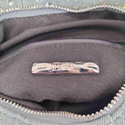 ザラ ZARA ラインストーンデニムハンドバッグ Y2K レディース
