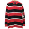 ポロバイラルフローレン Polo by RALPH LAUREN 90s ポニー刺繍 鹿の子 ボーダー L/S ポロシャツ メンズ import:XL
