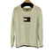 トミーヒルフィガー TOMMY HILFIGER コットン ロゴ刺繍 クルーネックニット メンズ import:L