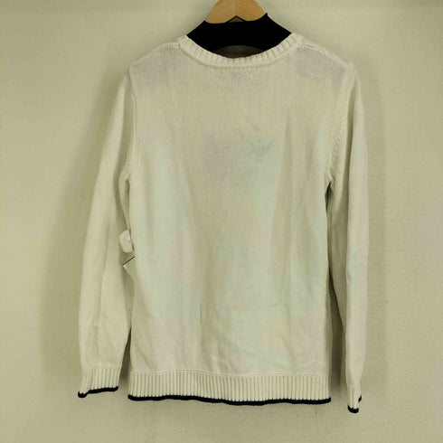 トミーヒルフィガー TOMMY HILFIGER コットン ロゴ刺繍 クルーネックニット メンズ import:L