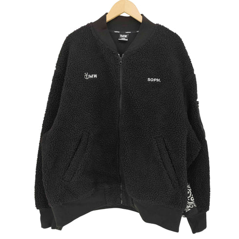 ソフ SOPH. 1MW 総柄 切替 フリース MA-1 ボンバー ジャケット メンズ JPN:XL