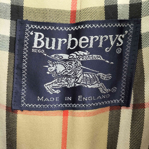 バーバリーズ BURBERRYS 裏地ノヴァチェック 比翼ステンカラーコート メンズ