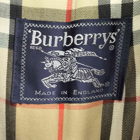バーバリーズ BURBERRYS 裏地ノヴァチェック 比翼ステンカラーコート メンズ
