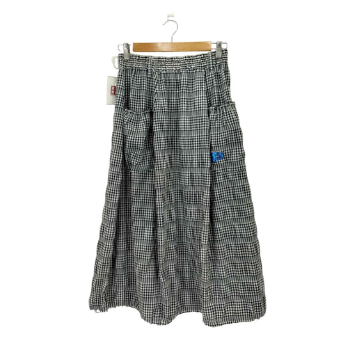 PERSON'S NOBUO IKEDA レーヨン混 ドローコード付 ギンガムチェックスカート elegance レディース L