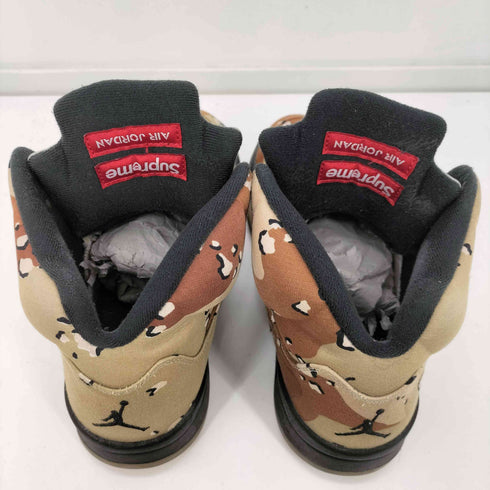 シュプリーム Supreme AIR JORDAN 5 RETRO DESERT CAMO BAMBOO BLACK-CLASSIC STONE エアジョーダン 5 レトロ デザート カモ スニーカー メンズ JPN:29