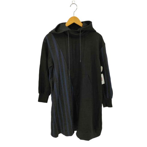 C yards ストライプ切替 プルオーバーパーカー ワンピース レディース