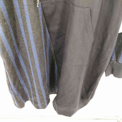 C yards ストライプ切替 プルオーバーパーカー ワンピース casual レディース