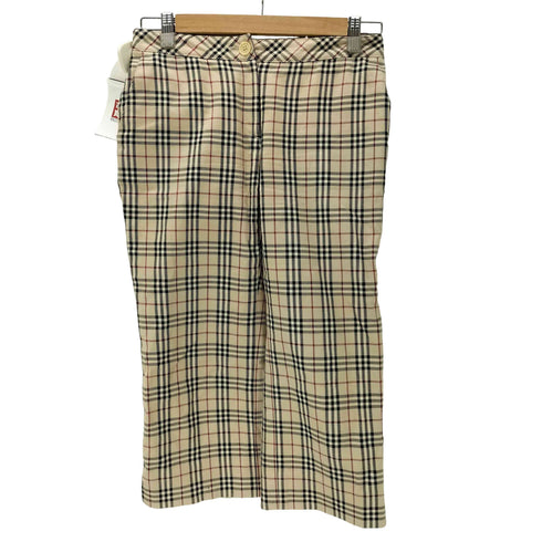 バーバリーロンドン BURBERRY LONDON ノバチェック クロップド パンツ レディース 36