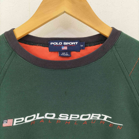 ポロスポーツラルフローレン POLO SPORT RALPH LAUREN 90S ロゴ刺繍 ラグラン スウェット メンズ import:M