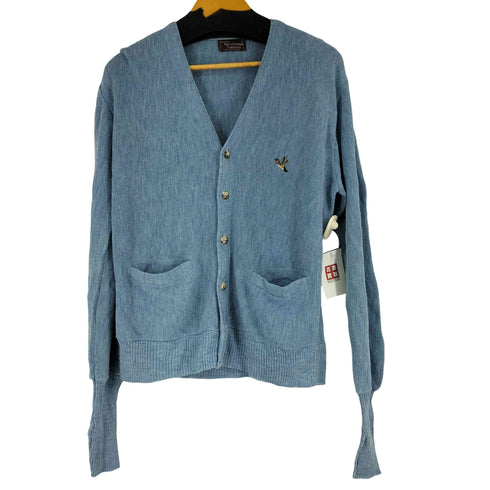 アロー ARROW 80-90S 胸元刺繍アクリルニットカーディガン メンズ import:M