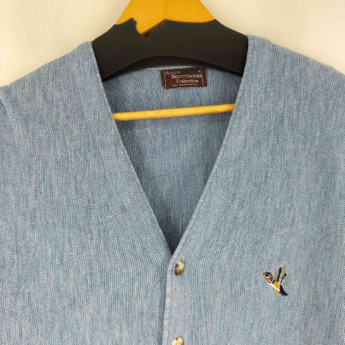 アロー ARROW 80-90S 胸元刺繍アクリルニットカーディガン メンズ import:M