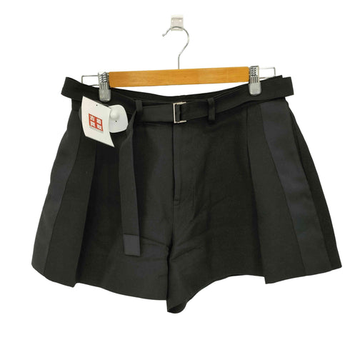 サカイ Sacai SILK AND COTTON BLEND SHORTS シルクベルテッドショートパンツ レディース