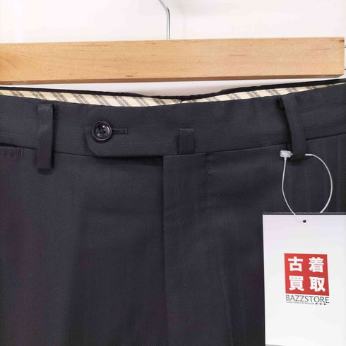 ヒルトン HILTON MAF.Merino Authentic Fine NIKKE ストライプ 2Bシングル テーラードジャケット & ノータック テーパードスラックス メンズ 94/80/180 ウエスト82