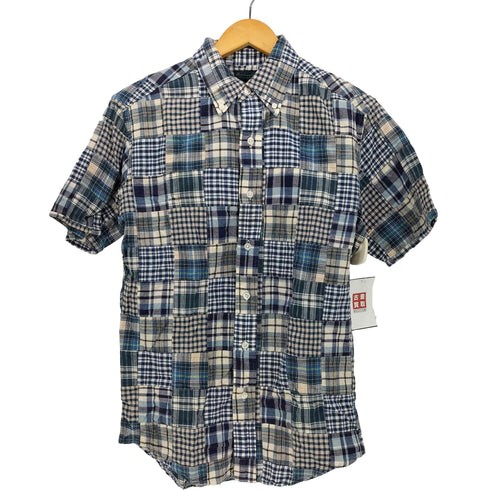 ウエアハウス WAREHOUSE DUBBLEWORKS パッチワーク S/S ボタンダウン シャツ メンズ JPN:S