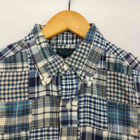 ウエアハウス WAREHOUSE DUBBLEWORKS パッチワーク S/S ボタンダウン シャツ メンズ JPN:S