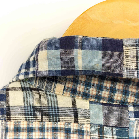 ウエアハウス WAREHOUSE DUBBLEWORKS パッチワーク S/S ボタンダウン シャツ メンズ JPN:S