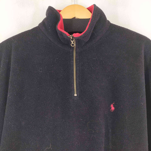 ポロバイラルフローレン Polo by RALPH LAUREN スモールポニー刺繍ハーフジップフリース メンズ import:L