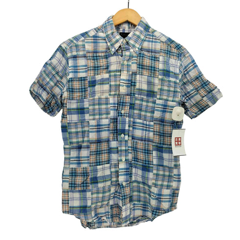 ウエアハウス WAREHOUSE DUBBLEWORKS パッチワーク S/S ボタンダウン シャツ メンズ JPN:S