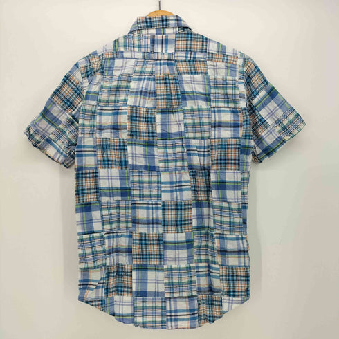 ウエアハウス WAREHOUSE DUBBLEWORKS パッチワーク S/S ボタンダウン シャツ メンズ JPN:S